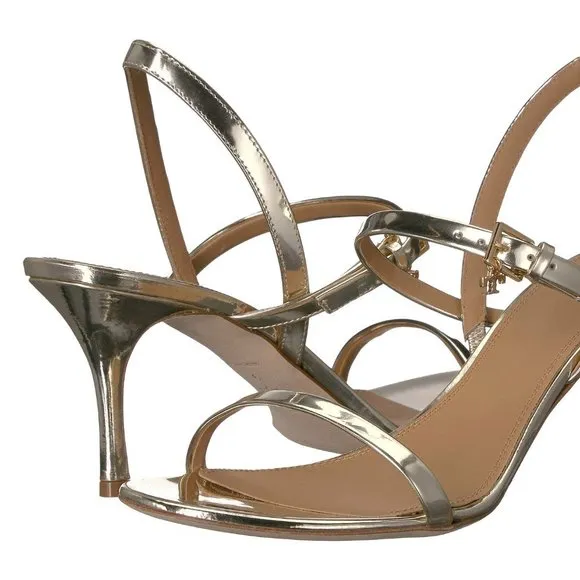 TORY BURCH * $328 MANY SIZES * Penelope Slingback Sandal Gold Strappy Prom