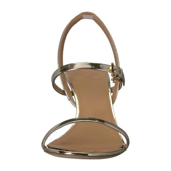TORY BURCH * $328 MANY SIZES * Penelope Slingback Sandal Gold Strappy Prom