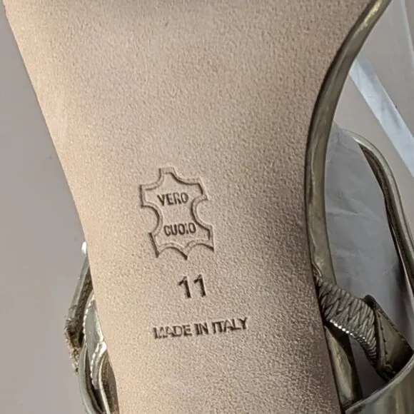 TORY BURCH * $328 MANY SIZES * Penelope Slingback Sandal Gold Strappy Prom