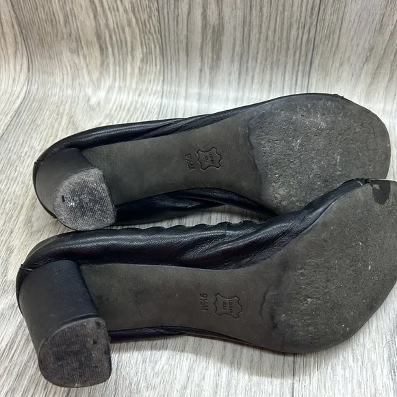 Tory Burch Black Patent Leather Aaden Mid Heel Pumps Heels