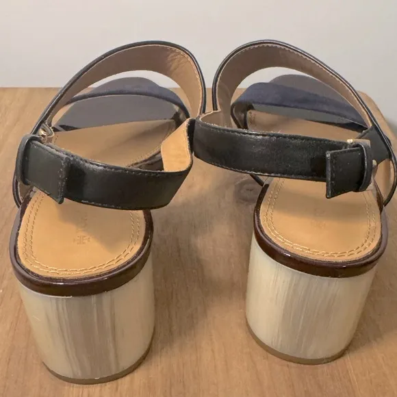 Tory Burch Elegant Black, Blue and Tan Women's Sandals