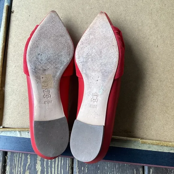 Tory Burch Elegant Red Women's Shoes with Bow Detail, size 8.5