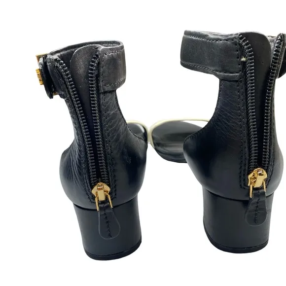 Tory Burch  Tana leather Elegant Black and Cream Women's Sandals