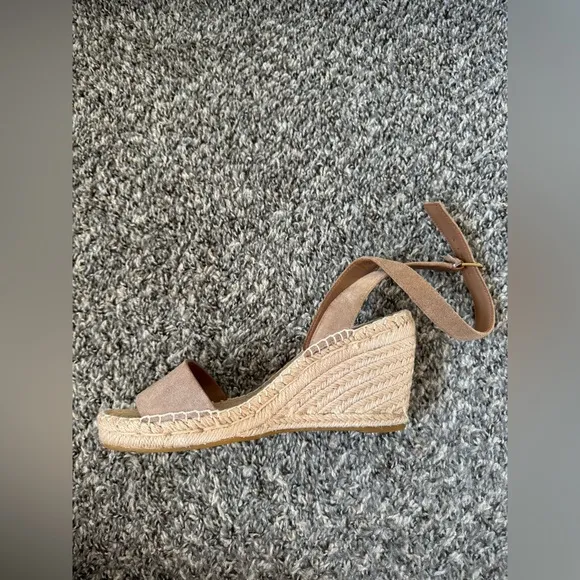 Tory Burch Women’s Mini Benton Espadrilles Tan Leather and Suede Sandals Size 8‎