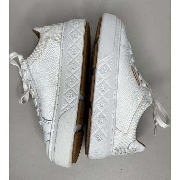 Tory Burch Women's White Ladybug Leather Lace-Up Sneaker Shoes Size 5/5.5