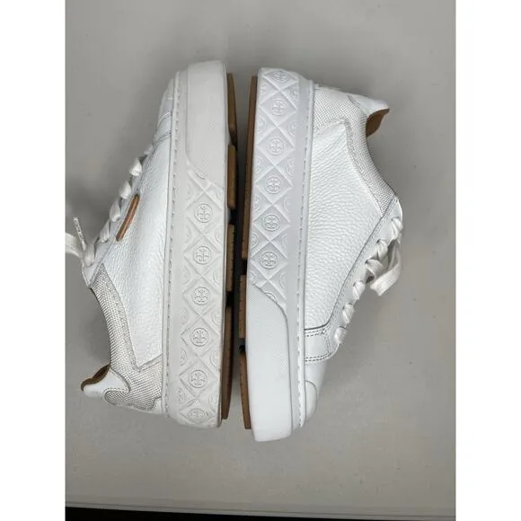 Tory Burch Women's White Ladybug Leather Lace-Up Sneaker Shoes Size 5/5.5
