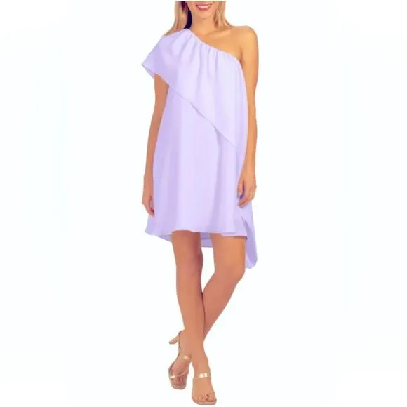 Trina Turk One Shoulder Ruffled Satisfied Mini Dress