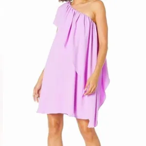 Trina Turk One Shoulder Ruffled Satisfied Mini Dress