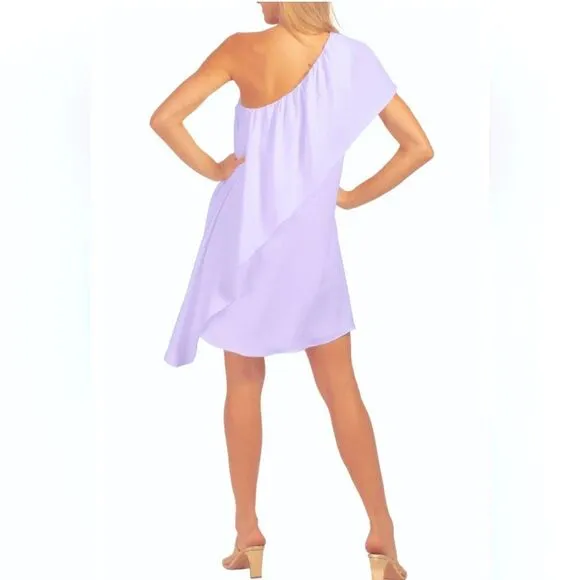 Trina Turk One Shoulder Ruffled Satisfied Mini Dress