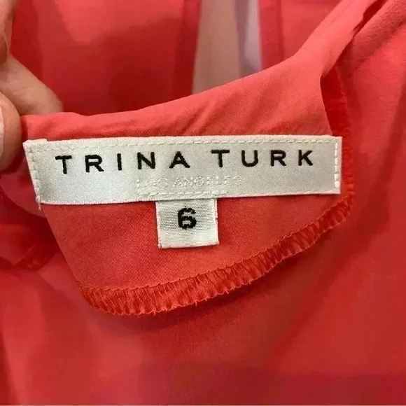 Trina Turk Pink Versatile &amp; Sexy Cocktail Summer-Ready Sleeveless Coral Size 6