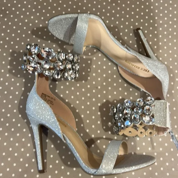 True Religion Metallic Rhinestone Heels