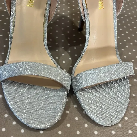 True Religion Metallic Rhinestone Heels