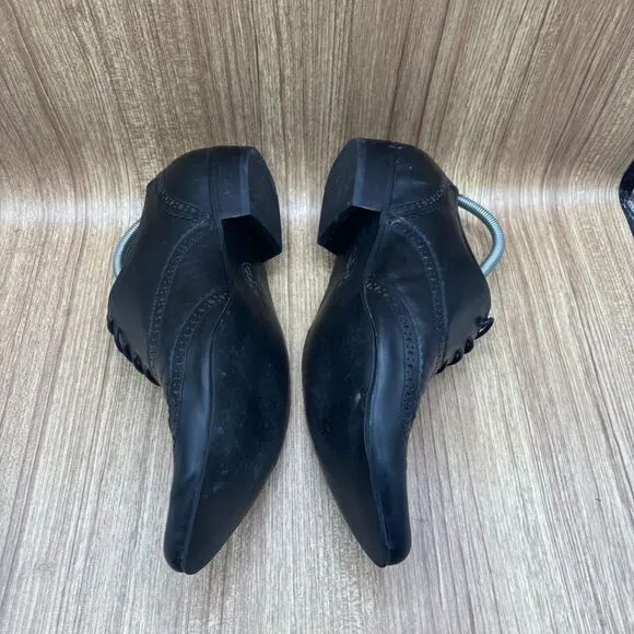 T.U.K Winklepicker Black Wingtip Born And Raised England Men’s Shoes Size 10