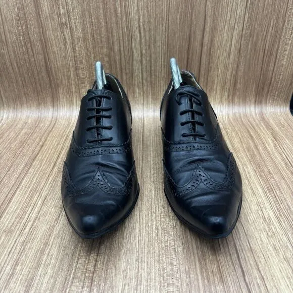 T.U.K Winklepicker Black Wingtip Born And Raised England Men’s Shoes Size 10