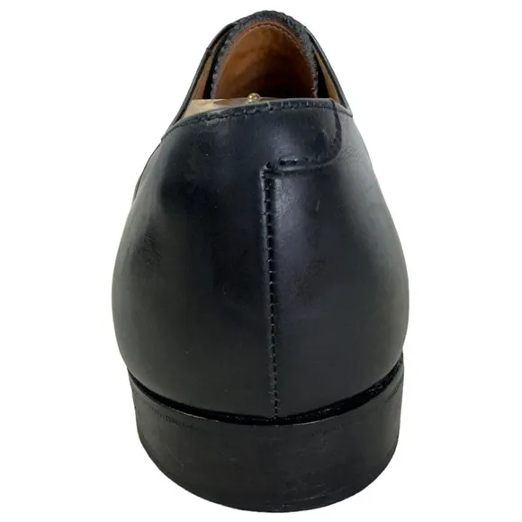 Turnbull &amp; Asser Black Oxford Leather Captoe Dress Shoes Made in England Mens 10