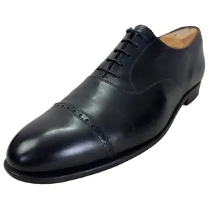 Turnbull &amp; Asser Black Oxford Leather Captoe Dress Shoes Made in England Mens 10