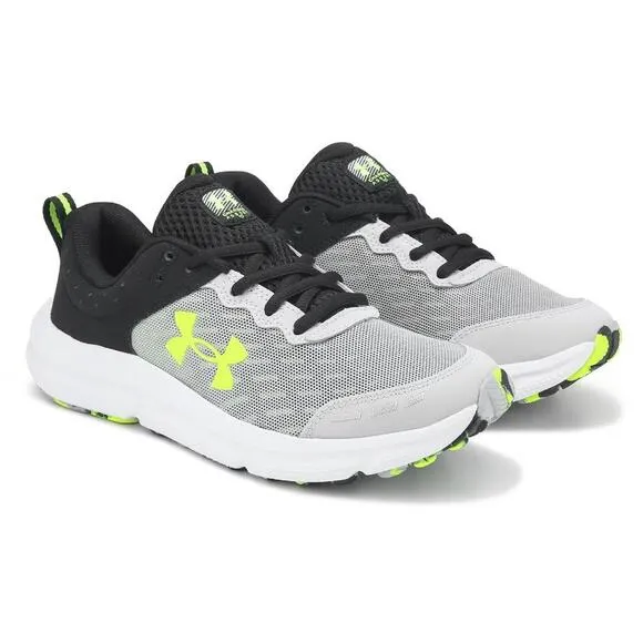 Under Armour Assert 10 Sneakers Big Kids Size 5 Grey Black Running Shoes ZPO495