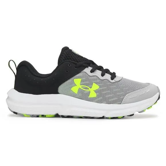 Under Armour Assert 10 Sneakers Big Kids Size 5 Grey Black Running Shoes ZPO495