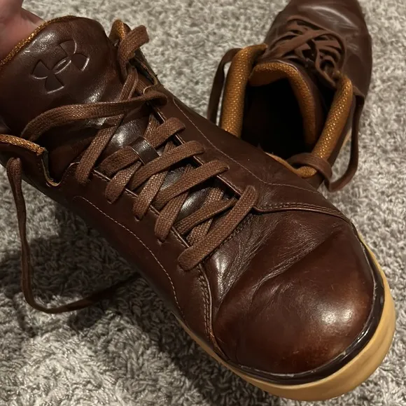 Under Armour‎ man made upper leather 11.5 men’s tie shoes brown