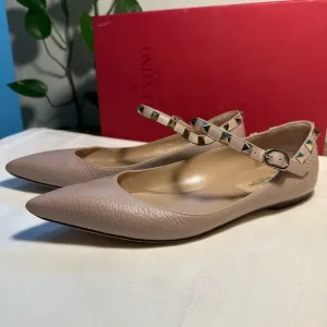 Valentino Women's Beige Studded Flats