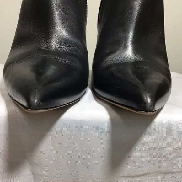 VALENTINO GARAVANI Black Calfskin Rockstud 100mm Ankle Boots Size 40