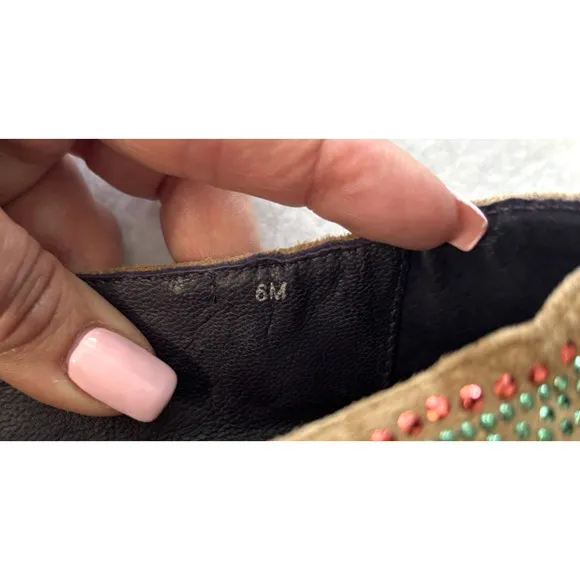Vaneli Embellished Ballet Flats Beaded Sparkle Slip-On Gold Red Green Size 6M