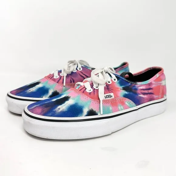 Vans Authentic Skate Shoes - (Tie Dye) Multi/True White