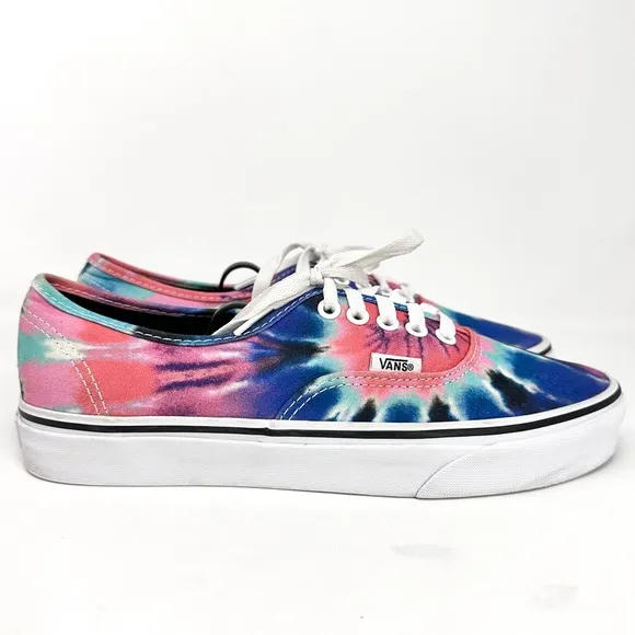 Vans Authentic Skate Shoes - (Tie Dye) Multi/True White