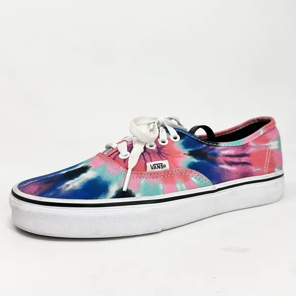 Vans Authentic Skate Shoes - (Tie Dye) Multi/True White