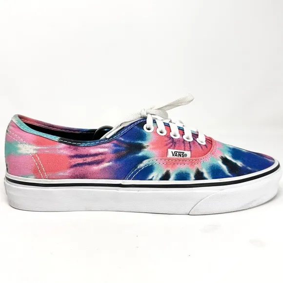 Vans Authentic Skate Shoes - (Tie Dye) Multi/True White