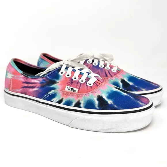 Vans Authentic Skate Shoes - (Tie Dye) Multi/True White