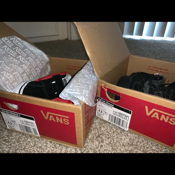 Vans Baby Toddler Shoes 2 Pairs Size 4.5