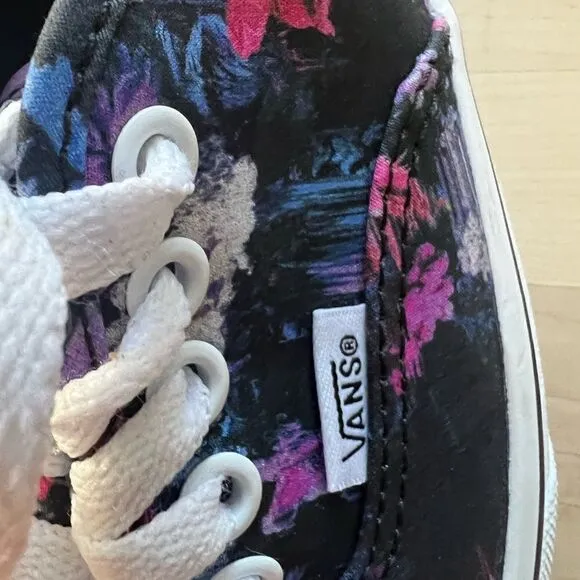 Vans Black Purple Multicolor Low Top Shoes Men 6.5 /Women 8
