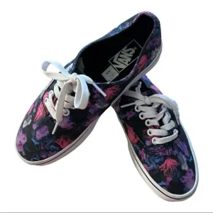 Vans Black Purple Multicolor Low Top Shoes Men 6.5 /Women 8