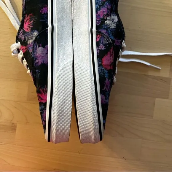 Vans Black Purple Multicolor Low Top Shoes Men 6.5 /Women 8
