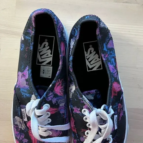 Vans Black Purple Multicolor Low Top Shoes Men 6.5 /Women 8