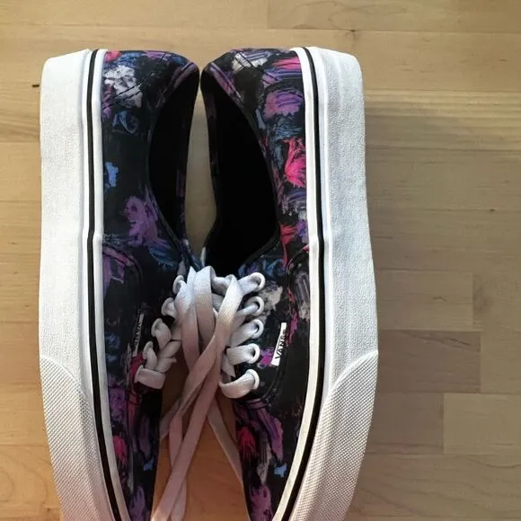 Vans Black Purple Multicolor Low Top Shoes Men 6.5 /Women 8