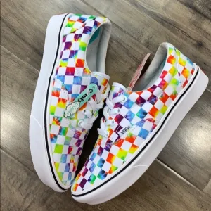 VANS COMFYCUSH ERA TIE-DYE CHECKERBOARD WHITE WMNS