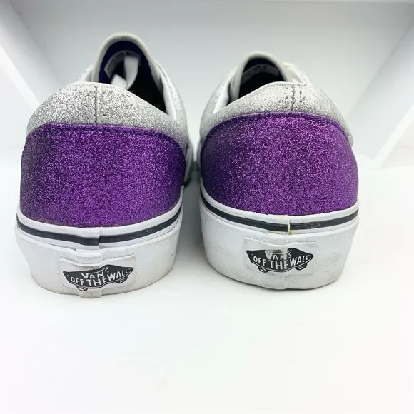 Vans Era Authentic Glitter Silver Purple Team Shoes Sneakers ACU Kings Ravens