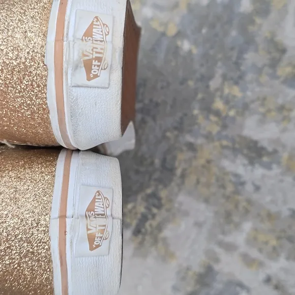 Vans Juniors Glitter Gold Old Skool Sneakers