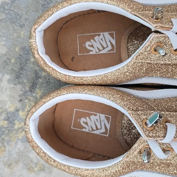 Vans Juniors Glitter Gold Old Skool Sneakers