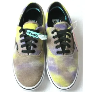 Vans Men's Comfycush Era Blotched Purple Tie Dye Corduroy Skate Shoes Sizes NEW