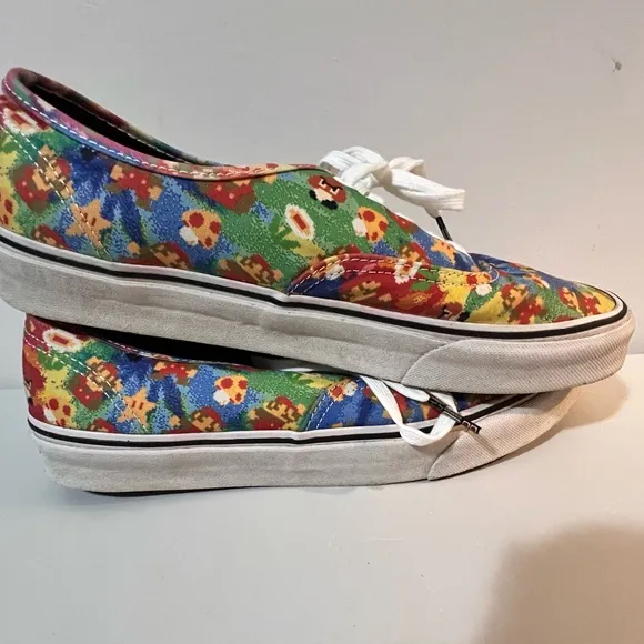 Vans Nintendo Super Mario Bros Game Over Tie Dye NES Size 10