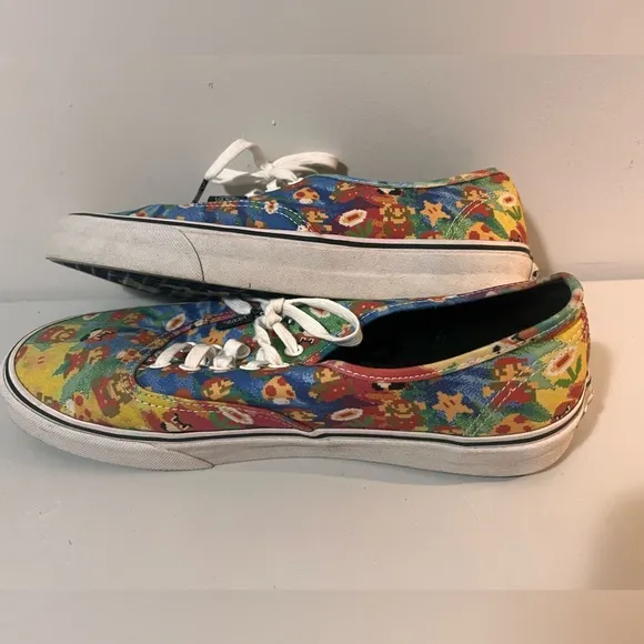 Vans Nintendo Super Mario Bros Game Over Tie Dye NES Size 10