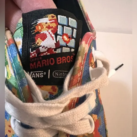 Vans Nintendo Super Mario Bros Game Over Tie Dye NES Size 10