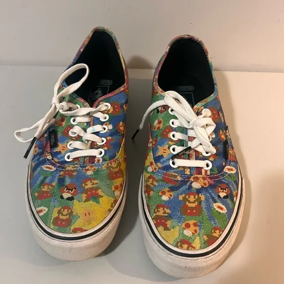 Vans Nintendo Super Mario Bros Game Over Tie Dye NES Size 10