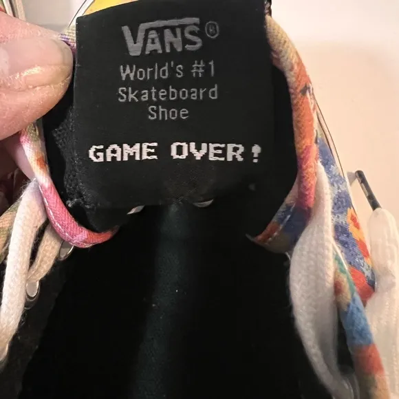Vans Nintendo Super Mario Bros Game Over Tie Dye NES Size 10