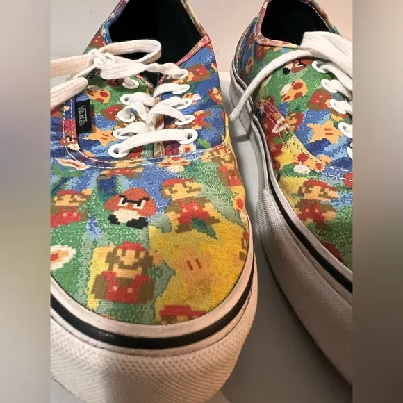 Vans Nintendo Super Mario Bros Game Over Tie Dye NES Size 10