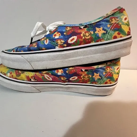 Vans Nintendo Super Mario Bros Game Over Tie Dye NES Size 10