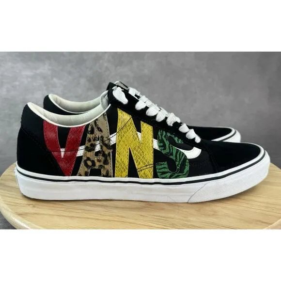 Vans Old Skool Black Rasta Skate Multi Animal Shoes Size Men 12